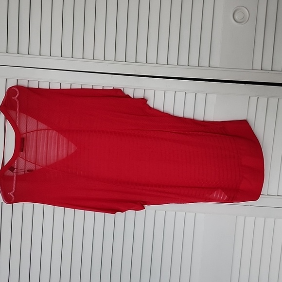 Esprit delicate cover up in sheer red - Picture 7 of 7